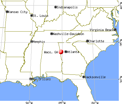 Waco, Georgia map