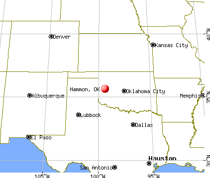 Hammon, Oklahoma map