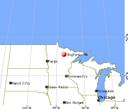 Bigfork, Minnesota map