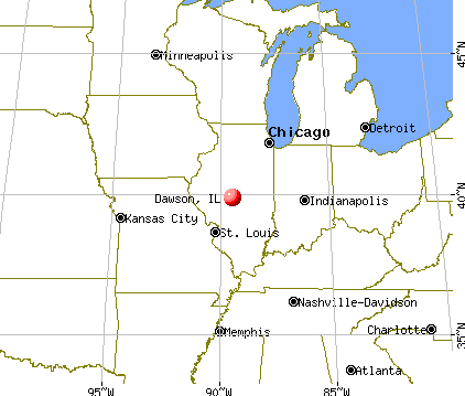 Dawson, Illinois map