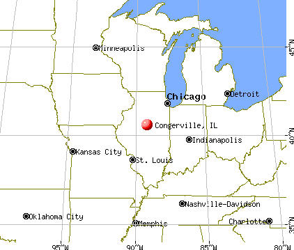 Congerville, Illinois map