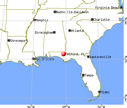 Alford, Florida map