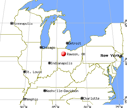 Rawson, Ohio map