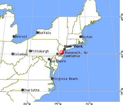 Roosevelt, New Jersey map