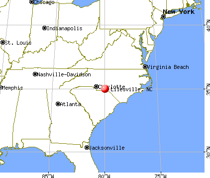 Lilesville, North Carolina map