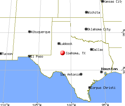 Coahoma, Texas map