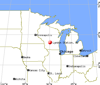 Lyndon Station, Wisconsin map