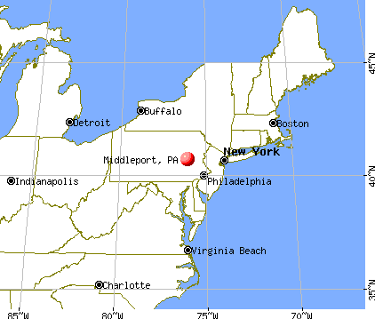 Middleport, Pennsylvania map