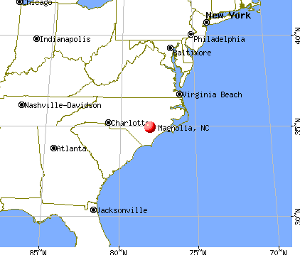 Magnolia, North Carolina map