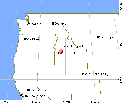 Idaho City, Idaho map