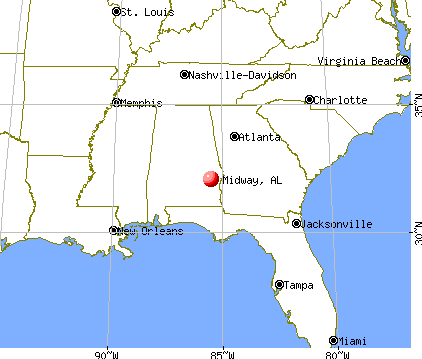 Midway, Alabama map