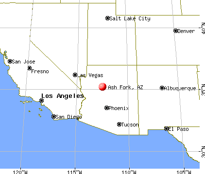Ash Fork, Arizona map