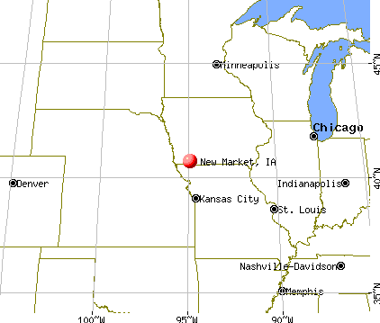 New Market, Iowa map