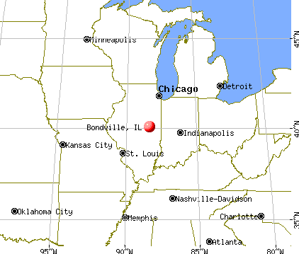 Bondville, Illinois map