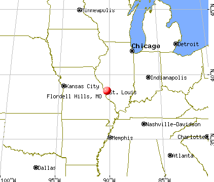 Flordell Hills, Missouri map