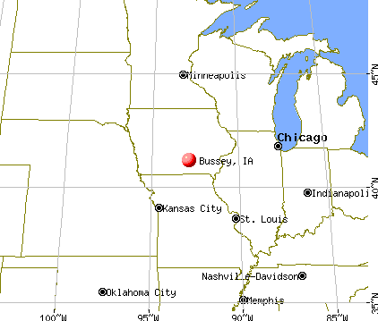 Bussey, Iowa map