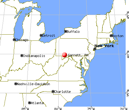 Garrett, Pennsylvania map