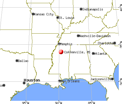 Coffeeville, Mississippi map