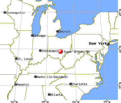 Sugar Grove, Ohio map