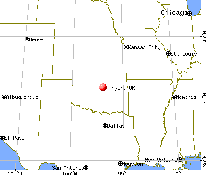 Tryon, Oklahoma map