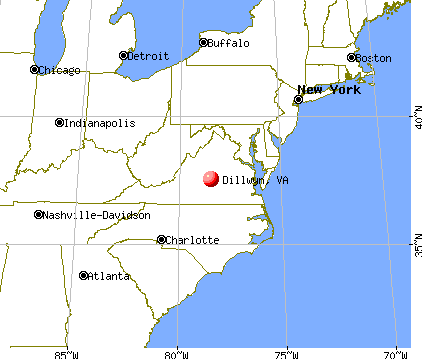Dillwyn, Virginia map