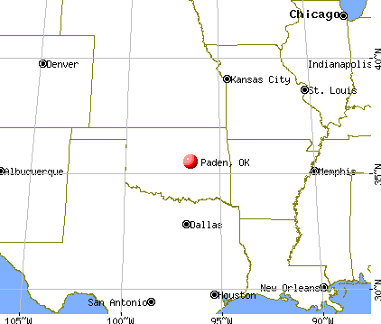 Paden, Oklahoma map
