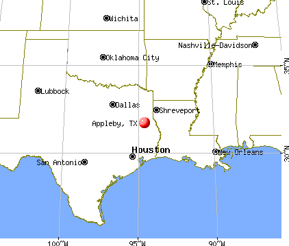 Appleby, Texas map