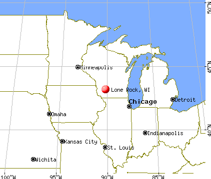 Lone Rock, Wisconsin map