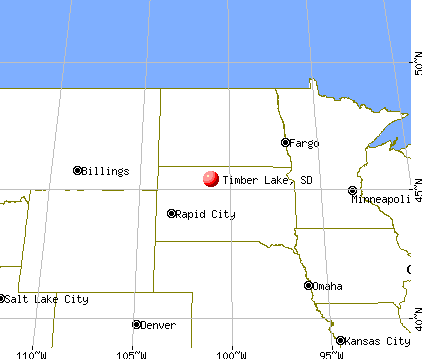 Timber Lake, South Dakota map
