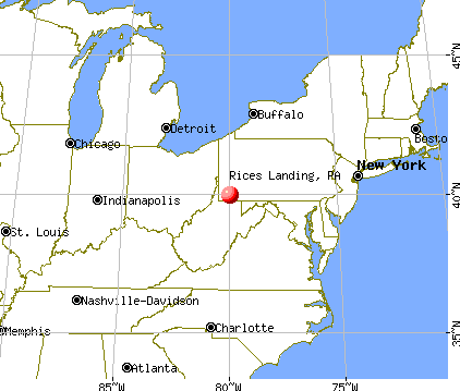 Rices Landing, Pennsylvania map