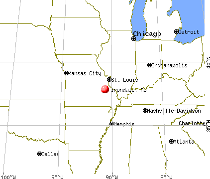 Irondale, Missouri map