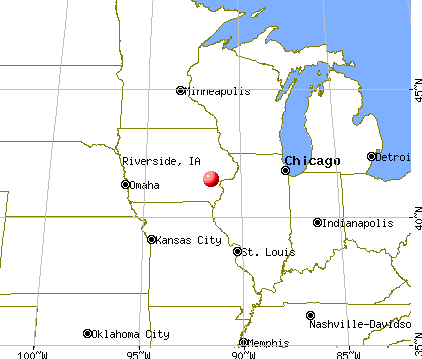 Riverside, Iowa map