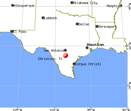 Christine, Texas map