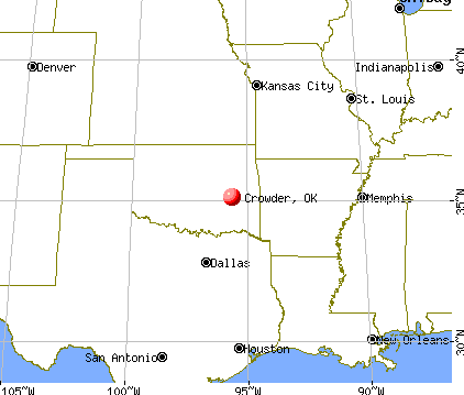 Crowder, Oklahoma map