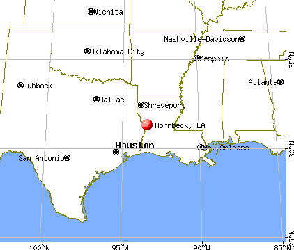 Hornbeck, Louisiana map