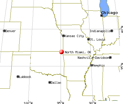 North Miami, Oklahoma map