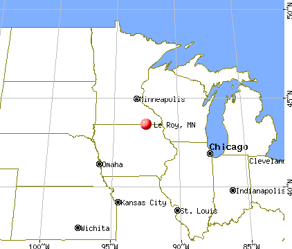 Le Roy, Minnesota map