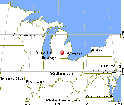 Dansville, Michigan map