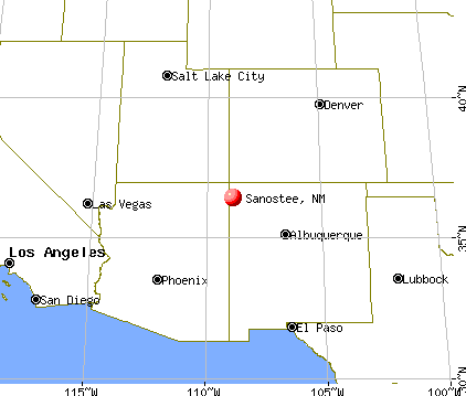 Sanostee, New Mexico map