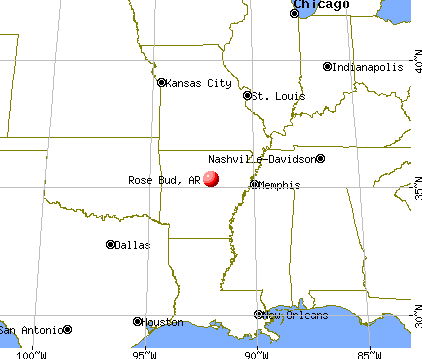 Rose Bud, Arkansas map