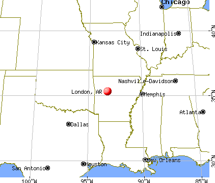 London, Arkansas map