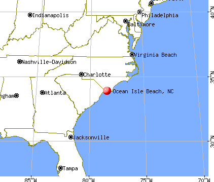 Ocean Isle Beach, North Carolina map