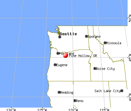 Pine Hollow, Oregon map
