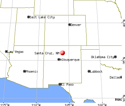 Santa Cruz, New Mexico map