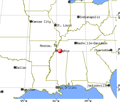 Moscow, Tennessee map