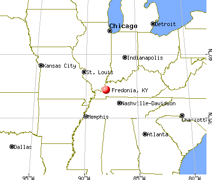 Fredonia, Kentucky map