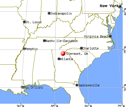 Clermont, Georgia map