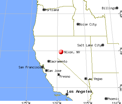 Nixon, Nevada map