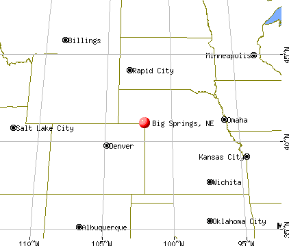 Big Springs, Nebraska map