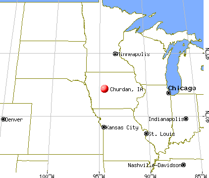 Churdan, Iowa map